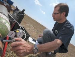 Mesure les descendants du radon dans l’atmosphère 